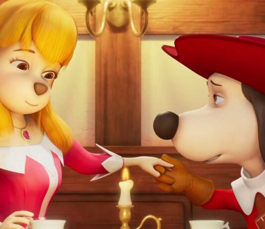 Juliette and Dogtanian in Dogtanian And The Three Muskehounds, directed by Toni Garcia. Copyright: 2021 Apolo Films/Altitude Film Distribution. All Rights Reserved.