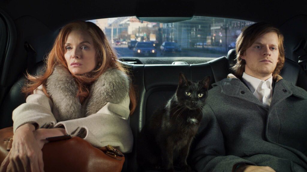 Michelle Pfeiffer as Frances Price and Lucas Hedges as Malcolm Price in French Exit, directed by Azazel Jacobs. Photo: Tobias Datumas. Copyright: Sony Pictures Classics. All Rights Reserved.