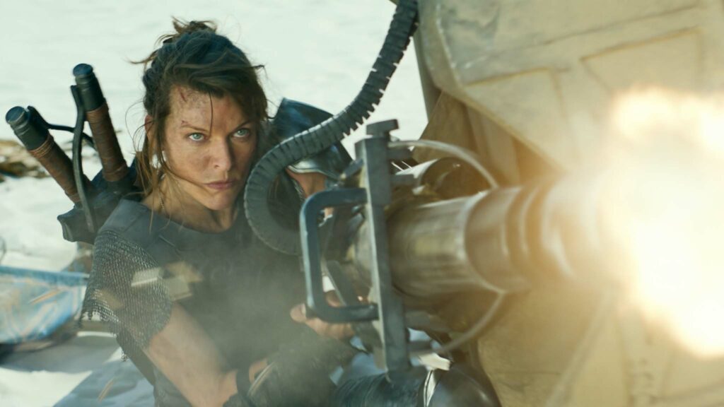 Milla Jovovich as Natalie Artemis in Monster Hunter, directed by Paul WS Anderson. Copyright: Constantin Film Verleih GmbH/Sony Pictures Releasing. All Rights Reserved.