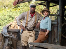 Dwayne Johnson as Frank Wolff and Emily Blunt as Lily Houghton in Jungle Cruise, directed by Jaume Collet-Serra. Photo: Frank Masi. Copyright: 2020 Disney Enterprises, Inc. All Rights Reserved.