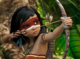 Ainbo in Ainbo: Spirit Of The Amazon, directed by Jose Zelada and Richard Claus. Copyright: Signature Entertainment. All Rights Reserved.