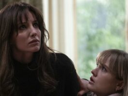 Annabelle Wallis as Madison and Maddie Hasson as Sydney in Malignant, directed by James Wan. Photo: Ron Batzdorff. Copyright: Warner Bros. Entertainment Inc. All Rights Reserved.