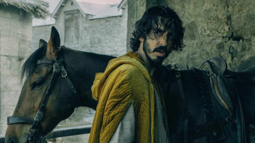 Dev Patel in The Green Knight, directed by David Lowery. Copyright: A24/Entertainment Film Distributors. All Rights Reserved.