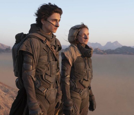 Timothee Chalamet as Paul Atreides and Rebecca Ferguson as Lady Jessica Atreides in Dune, directed by Denis Villeneuve. Photo: Chiabella James. Copyright: 2019 Warner Bros. Entertainment Inc. All Rights Reserved.