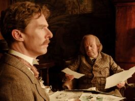 Benedict Cumberbatch as Louis Wain and Toby Jones as Sir William Ingram in The Electrical Life Of Louis Wain, directed by Will Sharpe. Photo: Jaap Buitendijk. Copyright: StudioCanal. All Rights Reserved.