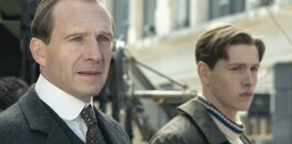 Ralph Fiennes as Oxford and Harris Dickinson as Conrad in The King’s Man, directed by Matthew Vaughn. Photo: Peter Mountain. Copyright: 2020 Twentieth Century Fox Film Corporation. All Rights Reserved.
