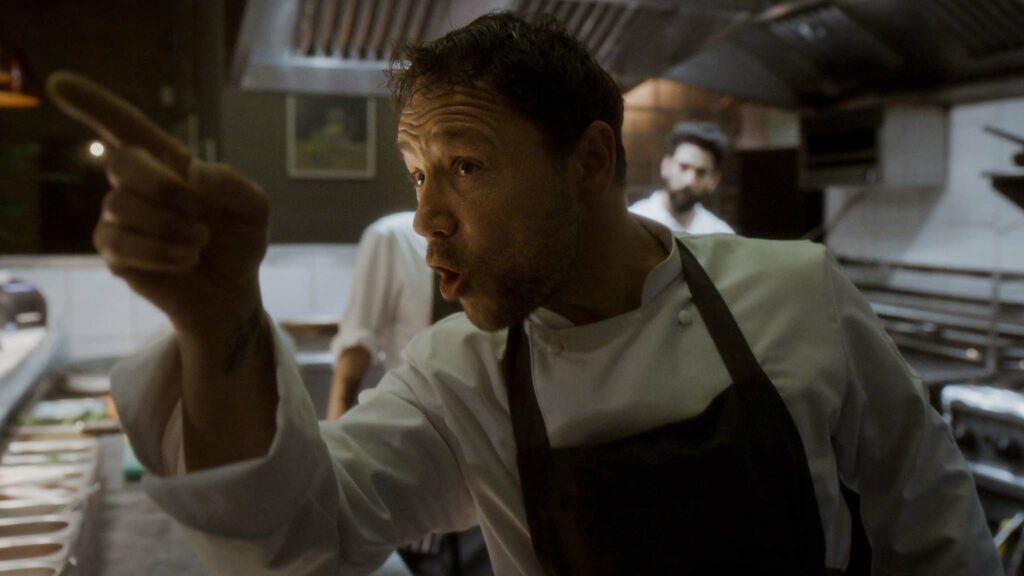 Stephen Graham as Andy Jones in Boiling Point, directed by Philip Barantini. Photo: Christian Black. Copyright: Vertigo Releasing. All Rights Reserved.