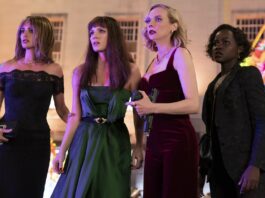 Penelope Cruz as Graciela, Jessica Chastain as Mason “Mace” Brown, Diane Kruger as Marie and Lupita Nyong'o as Khadijah in The 355, directed by Simon Kinberg. Photo: Robert Viglasky. Copyright: 2020 Universal Studios. All Rights Reserved.