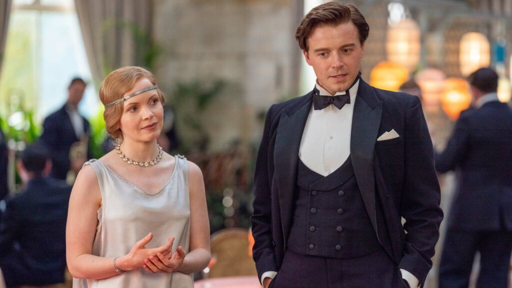Kate Phillips as Hester Gatty and Jack Lowden as Siegfried Sassoon in Benediction, directed by Terence Davies. Photo: Laurence Cendrowicz. Copyright: UME14 Ltd/Vertigo Releasing. All Rights Reserved.