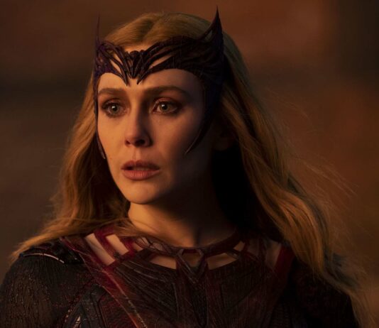 Elizabeth Olsen as Wanda Maximoff in Doctor Strange In The Multiverse Of Madness, directed by Sam Raimi. Photo: Jay Maidment. Copyright: 2022 Marvel Studios. All Rights Reserved.