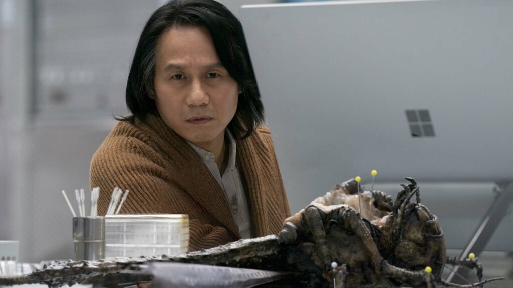 BD Wong as Dr Henry Wu in Jurassic World: Dominion, directed by Colin Trevorrow. Photo: John Wilson. Copyright: 2022 Universal Studios and Amblin Entertainment. All Rights Reserved.