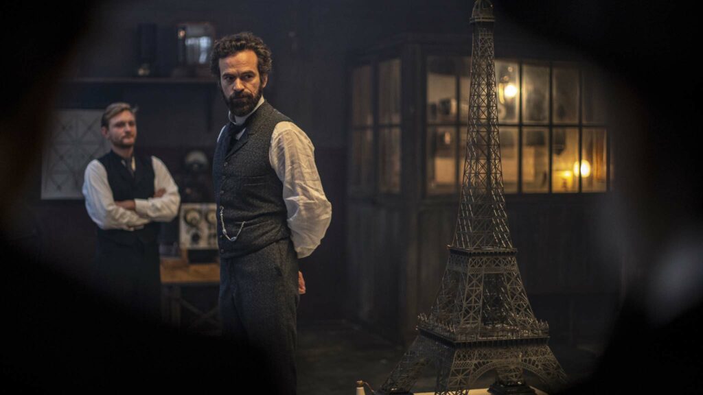 Romain Duris as Gustave Eiffel in Eiffel, directed by Martin Bourboulon. Photo: Antonin Menichetti. Copyright: Vertigo Releasing. All Rights Reserved.