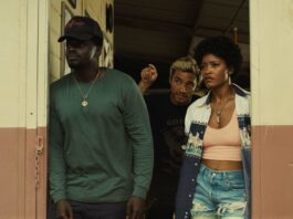 Daniel Kaluuya as OJ Haywood, Brandon Perea as Angel Torres and Keke Palmer as Emerald Haywood in Nope, directed by Jordan Peele. Copyright: Universal Studios. All Rights Reserved.