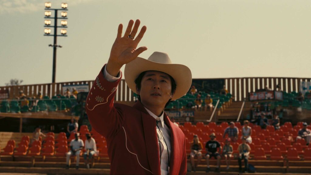 Steven Yeun as Ricky “Jupe” Park in Nope, directed by Jordan Peele. Copyright: Universal Studios. All Rights Reserved.