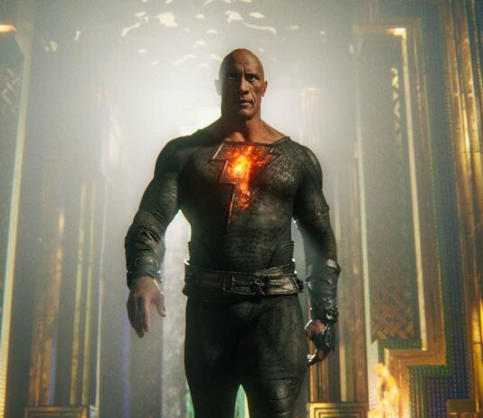Dwayne Johnson as Black Adam in Black Adam, directed by Jaume Collet-Serra. Photo: courtesy Warner Bros. Pictures. Copyright: 2022 Warner Bros. Entertainment Inc. All Rights Reserved.