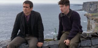 Colin Farrell as Padraic Suilleabhain and Barry Keoghan as Dominic Kearney in The Banshees Of Inisherin, directed by Martin McDonagh. Photo: Jonathan Hession. Copyright: 2022 20th Century Studios. All Rights Reserved.