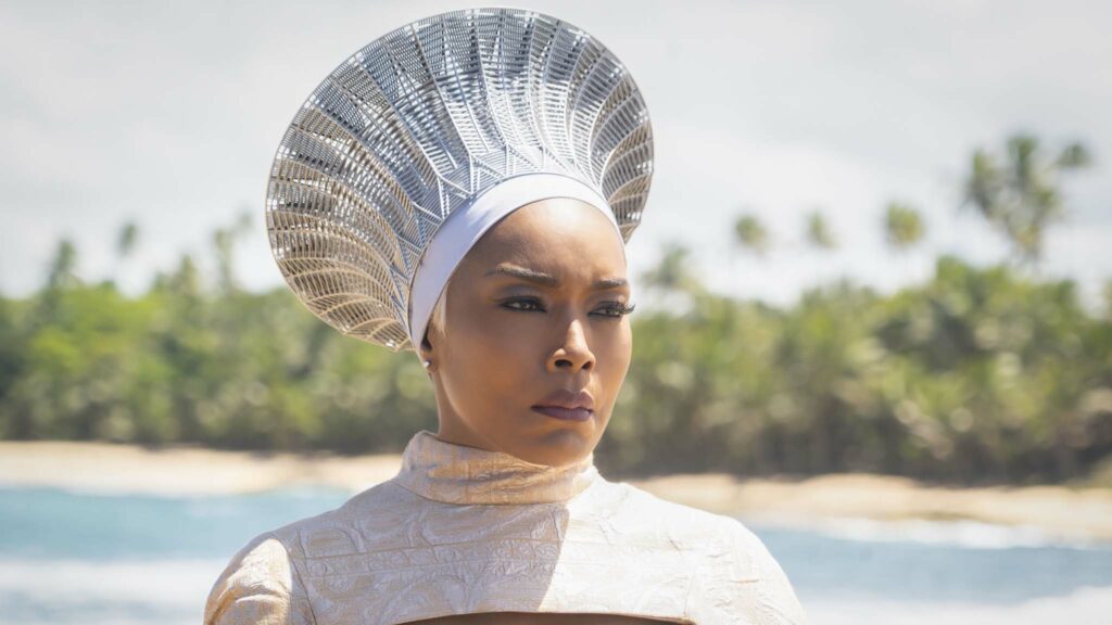 Angela Bassett as Ramonda in Black Panther: Wakanda Forever, directed by Ryan Coogler. Photo: Annette Brown. Copyright: 2022 Marvel Studios. All Rights Reserved.