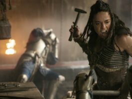 Michelle Rodriguez as Holga in Dungeons & Dragons Honour Among Thieves, directed by John Francis Daley and Jonathan Goldstein. Photo: Aidan Monaghan. Copyright: Paramount Pictures. All Rights Reserved. Dungeons & Dragons and all related characters are trademarks Of Hasbro. All Rights Reserved.