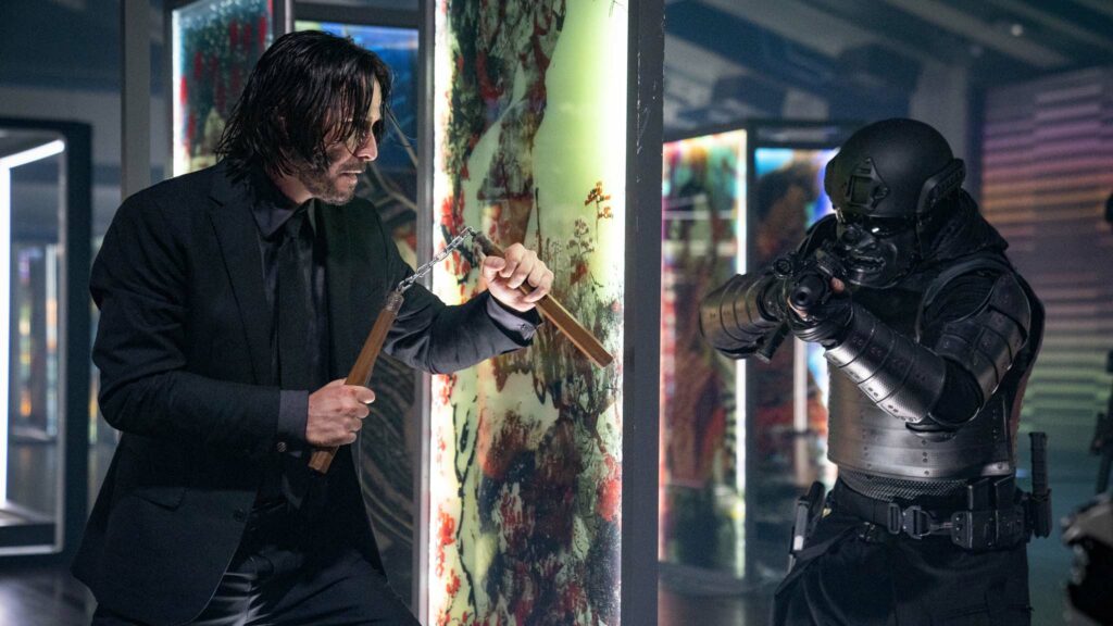 Keanu Reeves as John Wick in John Wick: Chpater 4, directed by Chad Stahelski. Photo: Murray Close. Copyright: 2021 Lionsgate. All Rights Reserved.