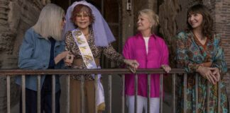 Diane Keaton as Diane, Jane Fonda as Vivian, Candice Bergen as Sharon and Mary Steenburgen as Carol in Book Club: The Next Chapter, directed by Bill Holderman. Photo: Fabio Zayed. Copyright: 2023 Fifth Season, LLC. All Rights Reserved.