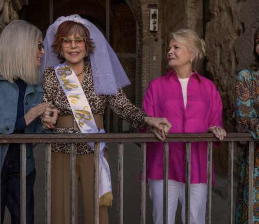 Diane Keaton as Diane, Jane Fonda as Vivian, Candice Bergen as Sharon and Mary Steenburgen as Carol in Book Club: The Next Chapter, directed by Bill Holderman. Photo: Fabio Zayed. Copyright: 2023 Fifth Season, LLC. All Rights Reserved.