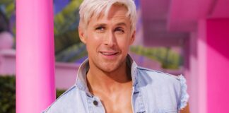 Ryan Gosling as Ken in Barbie, directed by Greta Gerwig. Photo: Jaap Buitendijk. Copyright: Warner Bros. Entertainment Inc. All Rights Reserved.