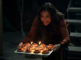 Lizzy Caplan as Carol in Cobweb, directed by Samuel Bodin. Photo: Vlad Cioplea. Copyright: Lionsgate. All Rights Reserved.