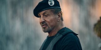 Sylvester Stallone s Barney Ross in Expend4bles, directed by Scott Waugh. Photo: Yana Blajeva. Copyright: EX4 Productions, Inc./Lionsgate. All Rights Reserved.