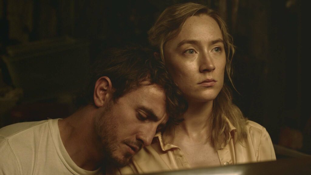 Paul Mescal as Junior and Saoirse Ronan as Henrietta in Foe, directed by Garth Davis. Copyright: Met Film Distribution. All Rights Reserved.