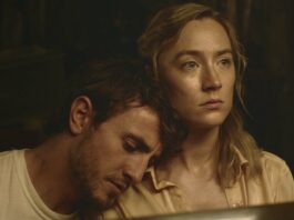 Paul Mescal as Junior and Saoirse Ronan as Henrietta in Foe, directed by Garth Davis. Copyright: Met Film Distribution. All Rights Reserved.