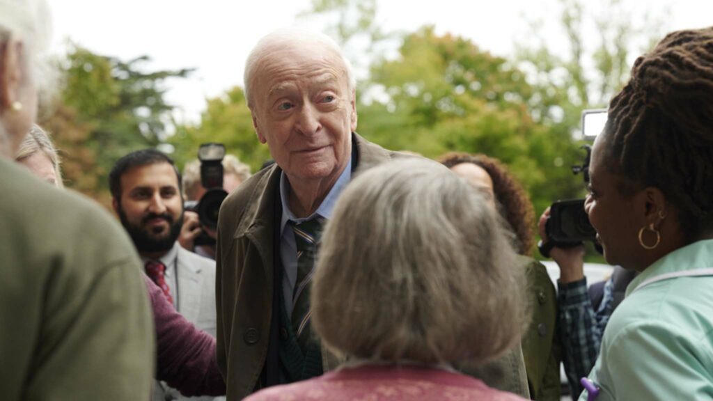 Michael Caine as Bernie Jordan and Danielle Vitalis as Adele in The Great Escaper, directed by Oliver Parker. Photo: Rob Youngson. Copyright: Pathe Film Distribution. All Rights Reserved.