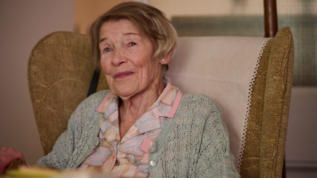 Glenda Jackson as Rene Jordan in The Great Escaper, directed by Oliver Parker. Photo: Rob Youngson. Copyright: Pathe Film Distribution. All Rights Reserved.
