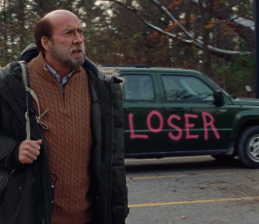 Nicolas Cage as Paul Matthews in Dream Scenario, directed by Kristoffer Borgli. Copyright: A24. All Rights Reserved.