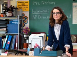 Tina Fey as Ms Norbury in Mean Girls, directed by Samantha Jayne and Arturo Perez Jr. Photo: Jojo Whilden. Copyright: 2023 Paramount Pictures. All Rights Reserved.