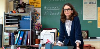 Tina Fey as Ms Norbury in Mean Girls, directed by Samantha Jayne and Arturo Perez Jr. Photo: Jojo Whilden. Copyright: 2023 Paramount Pictures. All Rights Reserved.