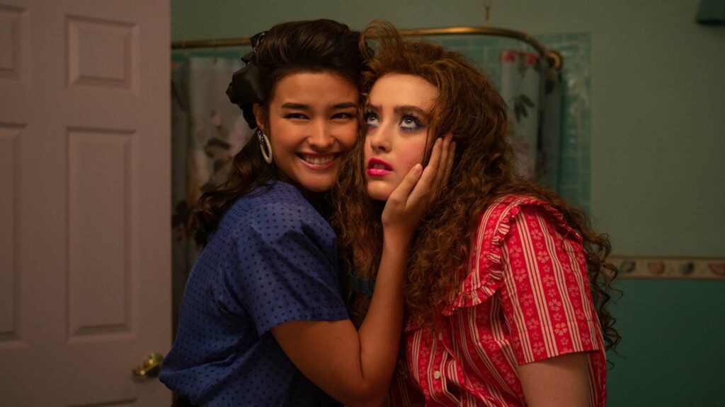 Liza Soberano as Taffy and Kathryn Newton as Lisa Swallows in Lisa Frankenstein, directed by Zelda Williams. Photo: Michele K Short. Copyright: Focus Features. All Rights Reserved.