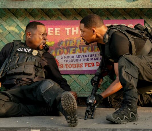 Will Smith as Mike Lowrey and Martin Lawrence as Marcus Burnett in Bad Boys: Ride Or Die, directed by Adil El Arbi and Bilall Fallah. Photo: Frank Masi. Copyright: CTMG, Inc. All Rights Reserved.