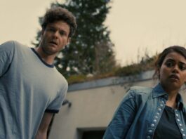 Jack Quaid as Josh and Megan Suri as Kat in Companion, directed by Drew Hancock. Copyright: Warner Bros. Entertainment Inc. All Rights Reserved.