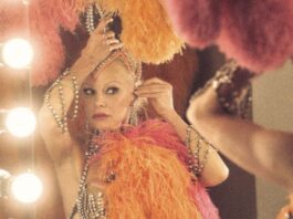 Pamela Anderson as Shelly Gardner in The Last Showgirl, directed by Gia Coppola. Copyright: Roadside Attractions. All Rights Reserved.