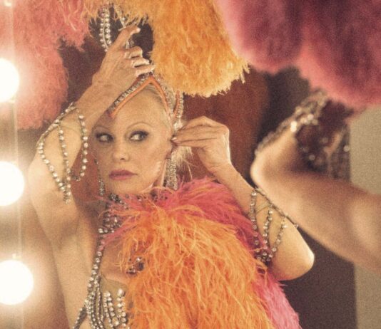 Pamela Anderson as Shelly Gardner in The Last Showgirl, directed by Gia Coppola. Copyright: Roadside Attractions. All Rights Reserved.