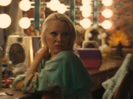 Pamela Anderson as Shelly Gardner in The Last Showgirl, directed by Gia Coppola. Copyright: Roadside Attractions. All Rights Reserved.