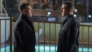 Jon Bernthal as Brax and Ben Affleck as Christian Wolff in The Accountant 2, directed by Gavin O'Connor. Photo: Warrick Page. Copyright: Warner Bros. Entertainment Inc./Amazon Content Services LLC. All Rights Reserved.