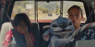 Maia Kealoha as Lilo, Stitch and Sydney Agudong as Nani in Lilo & Stitch, directed by Dean Fleischer Camp. Copyright: 2025 Disney Enterprises Inc. All Rights Reserved.