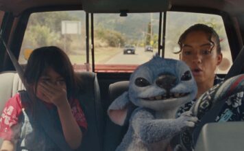 Maia Kealoha as Lilo, Stitch and Sydney Agudong as Nani in Lilo & Stitch, directed by Dean Fleischer Camp. Copyright: 2025 Disney Enterprises Inc. All Rights Reserved.