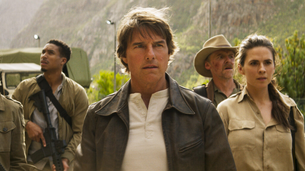 Pom Klementieff as Paris, Greg Tarzan Davis as Degas, Tom Cruise as Ethan Hunt, Simon Pegg as Benji Dunn and Hayley Atwell as Grace in Mission: Impossible - The Final Reckoning, directed by Christopher McQuarrie. Copyright: Paramount Pictures/Skydance. All Rights Reserved.