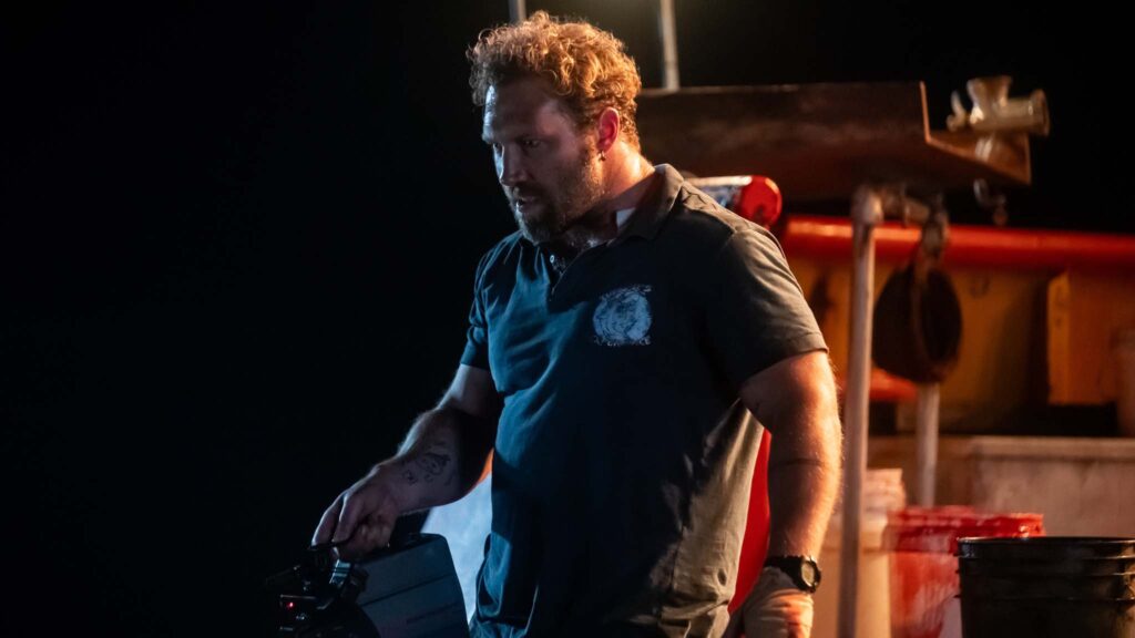 Jai Courtney as Tucker in Dangerous Animals, directed by Sean Byrne. Copyright: Vertigo Releasing. All Rights Reserved.