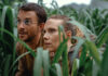Jonathan Bailey as paleontologist Dr Henry Loomis and Scarlett Johansson as skilled covert operations expert Zora Bennett in Jurassic World Rebirth, directed by Gareth Edwards. Photo: Jasin Boland. Copyright: Universal Pictures and Amblin Entertainment. All Rights Reserved.