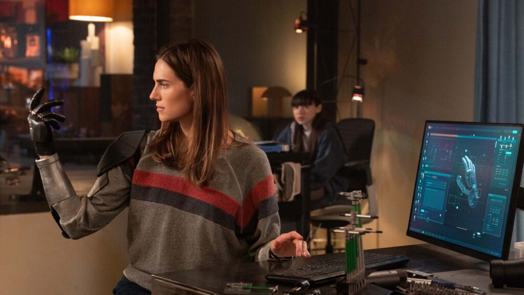 Allison Williams as Gemma and Violet McGraw as Cady in M3GAN 2.0, directed by Gerard Johnstone. Photo: Kirsty Griffin. Copyright: Universal Studios. All Rights Reserved.