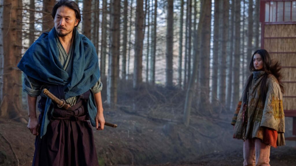 Pictured: Takehiro Hira as Fujin and Koki as Tornado in Tornado, directed by John Maclean. Photo: Norman Wilcox-Geissen. Copyright: Lionsgate. All Rights Reserved.