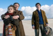 Helena Bonham Carter as Margaret Gore, Gabriel Byrne as Muiris Gore and Dónal Finn as Sean Gore in Four Letters Of Love, directed by Polly Steele. Copyright: Vertigo Releasing. All Rights Reserved.